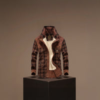 Thumbnail for Chaqueta con corderito a cuadros