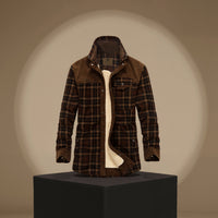 Thumbnail for Chaqueta con corderito a cuadros