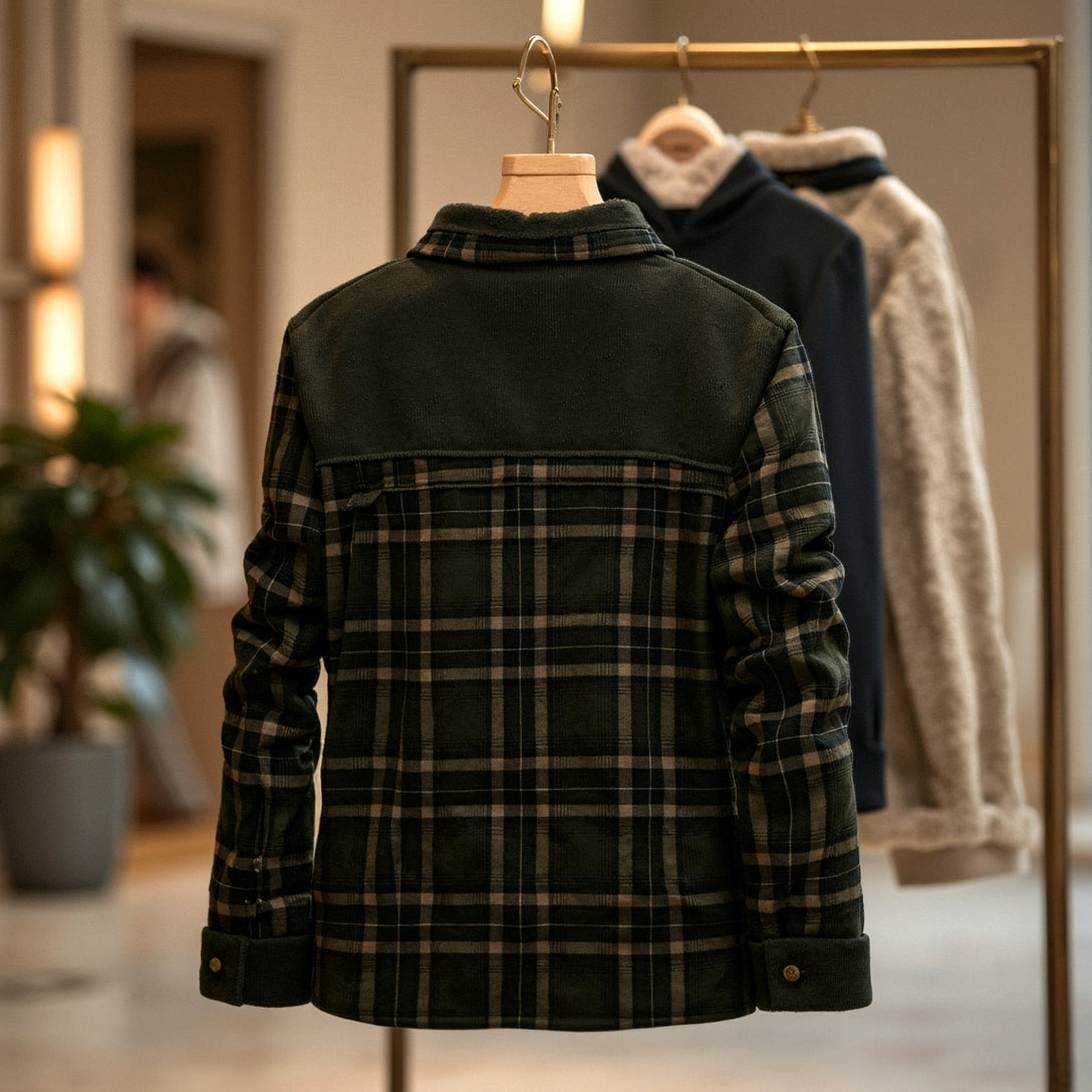 Chaqueta con corderito a cuadros