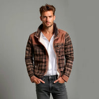 Thumbnail for Chaqueta con corderito a cuadros