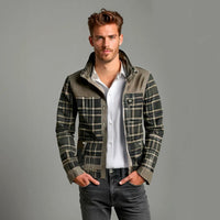 Thumbnail for Chaqueta con corderito a cuadros