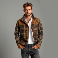 Thumbnail for Chaqueta con corderito a cuadros