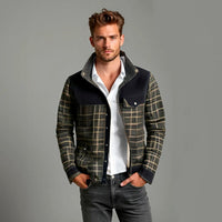 Thumbnail for Chaqueta con corderito a cuadros