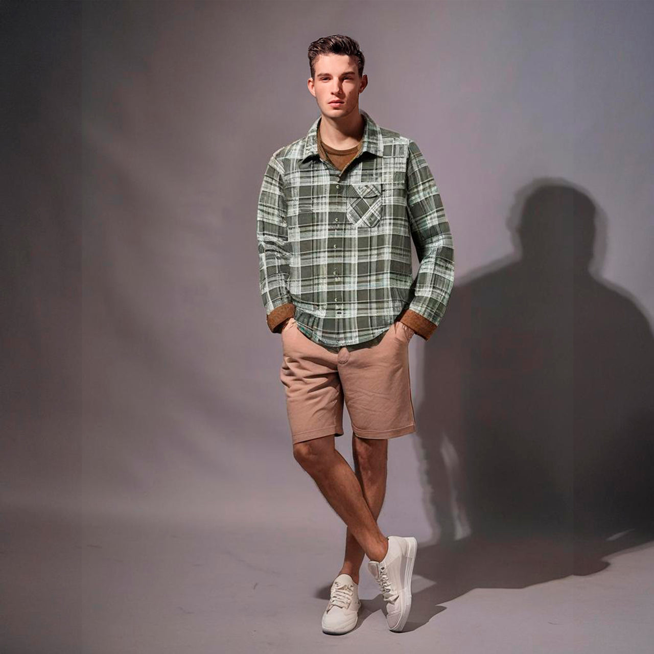 Camisa con cuello de Pana