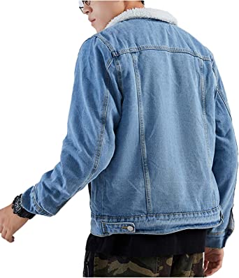Campera de Jean con corderito Negra