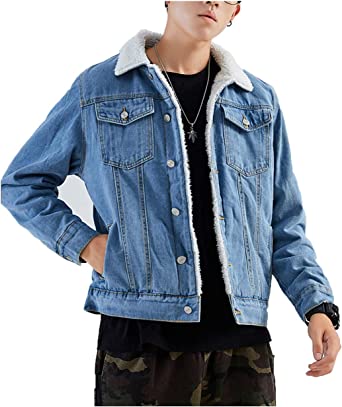 Campera de Jean con corderito Negra