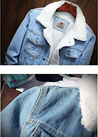 Campera de Jean con corderito Negra