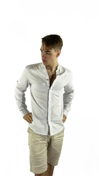 Thumbnail for Camisa de lino Manga Larga cuello en  V