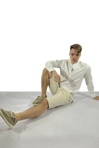 Thumbnail for Camisa de lino Manga Larga cuello en  V