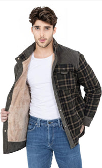 Thumbnail for Chaqueta con Corderito a Cuadros