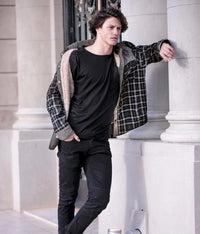 Thumbnail for Chaqueta con corderito a cuadros