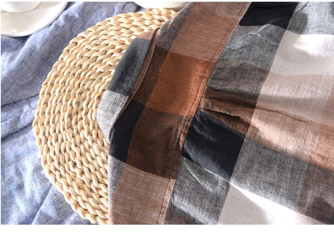 Camisa 100% Lino a Cuadros