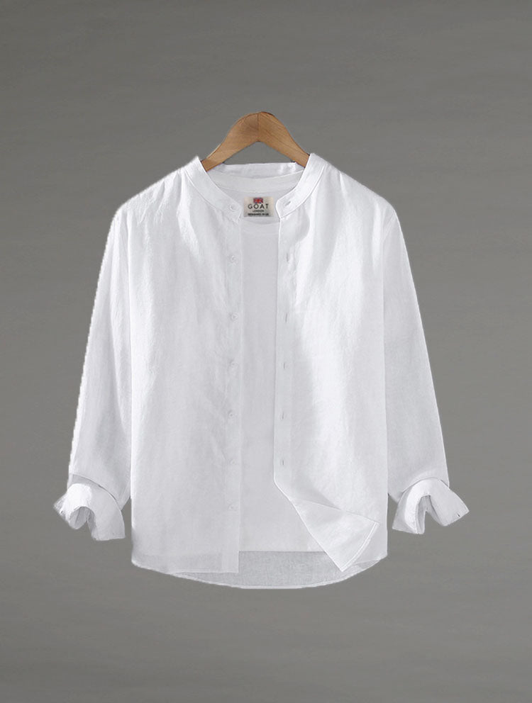 Camisa de Lino cuello mao