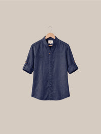 Thumbnail for Camisa Bromley de lino - Azul