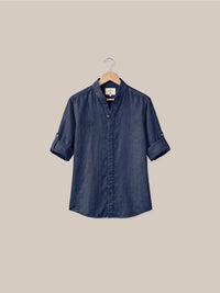 Thumbnail for Camisa Bromley de lino - Azul