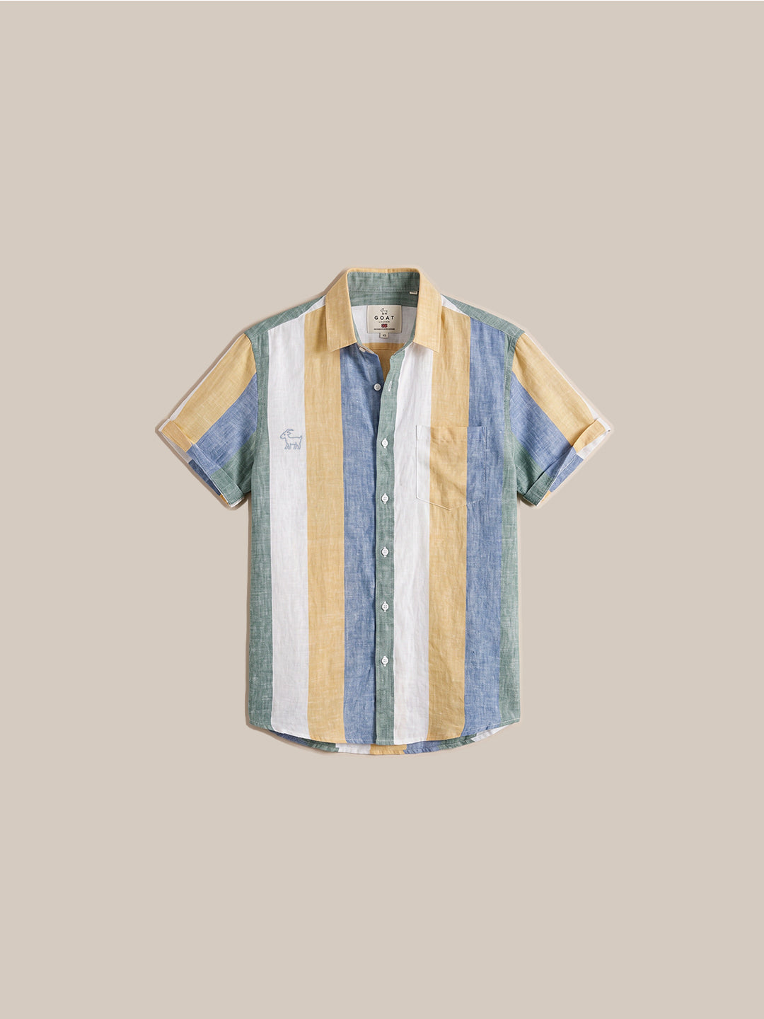 Camisa London Eye (100% lino) - Celeste