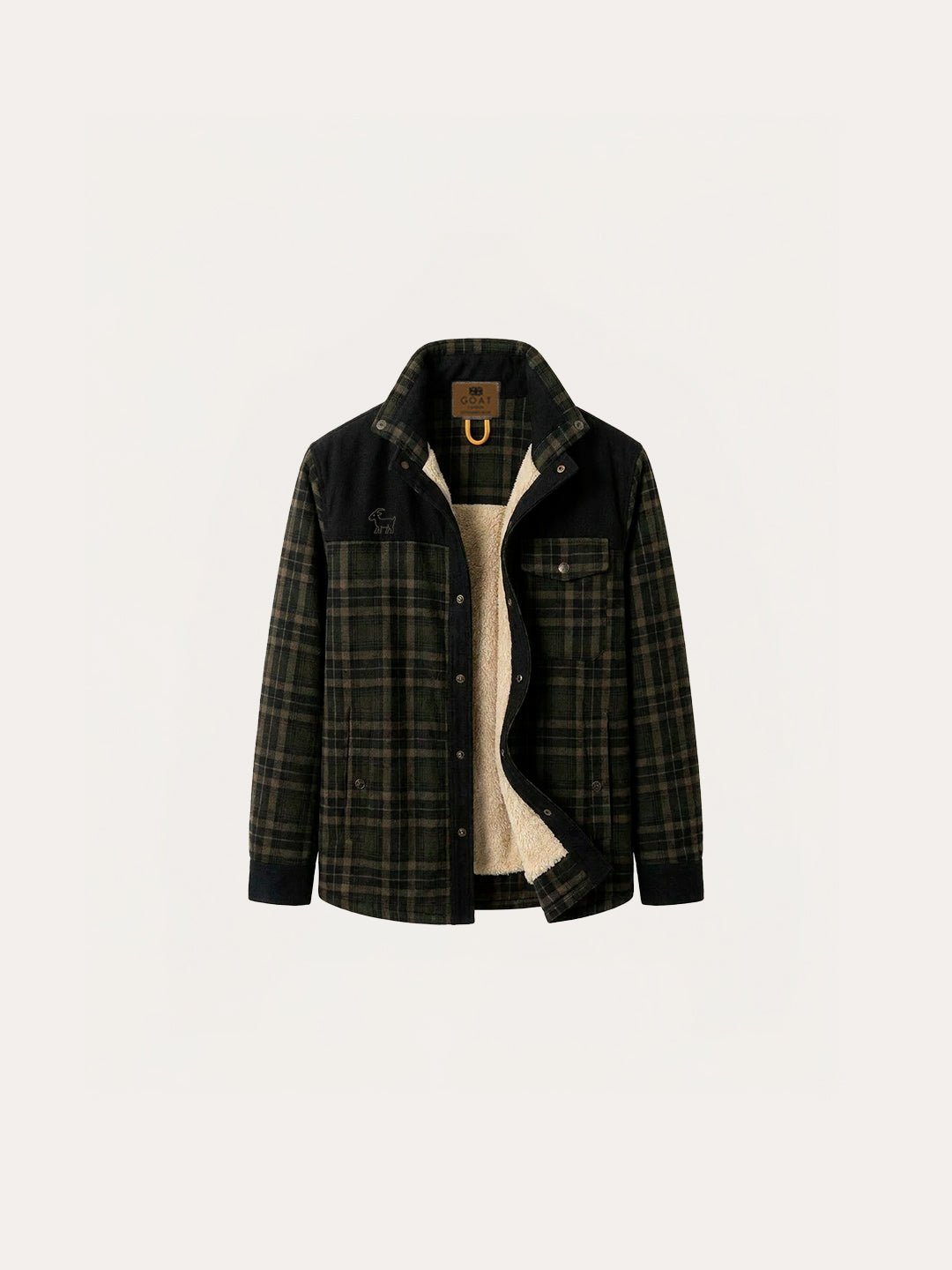 Chaqueta con corderito a cuadros