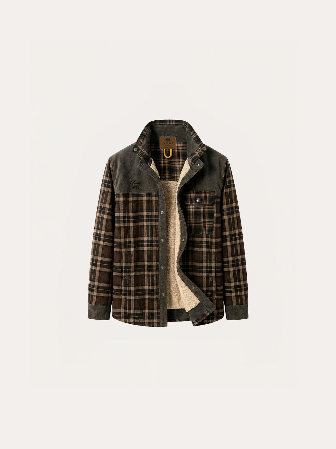 Chaqueta con corderito a cuadros