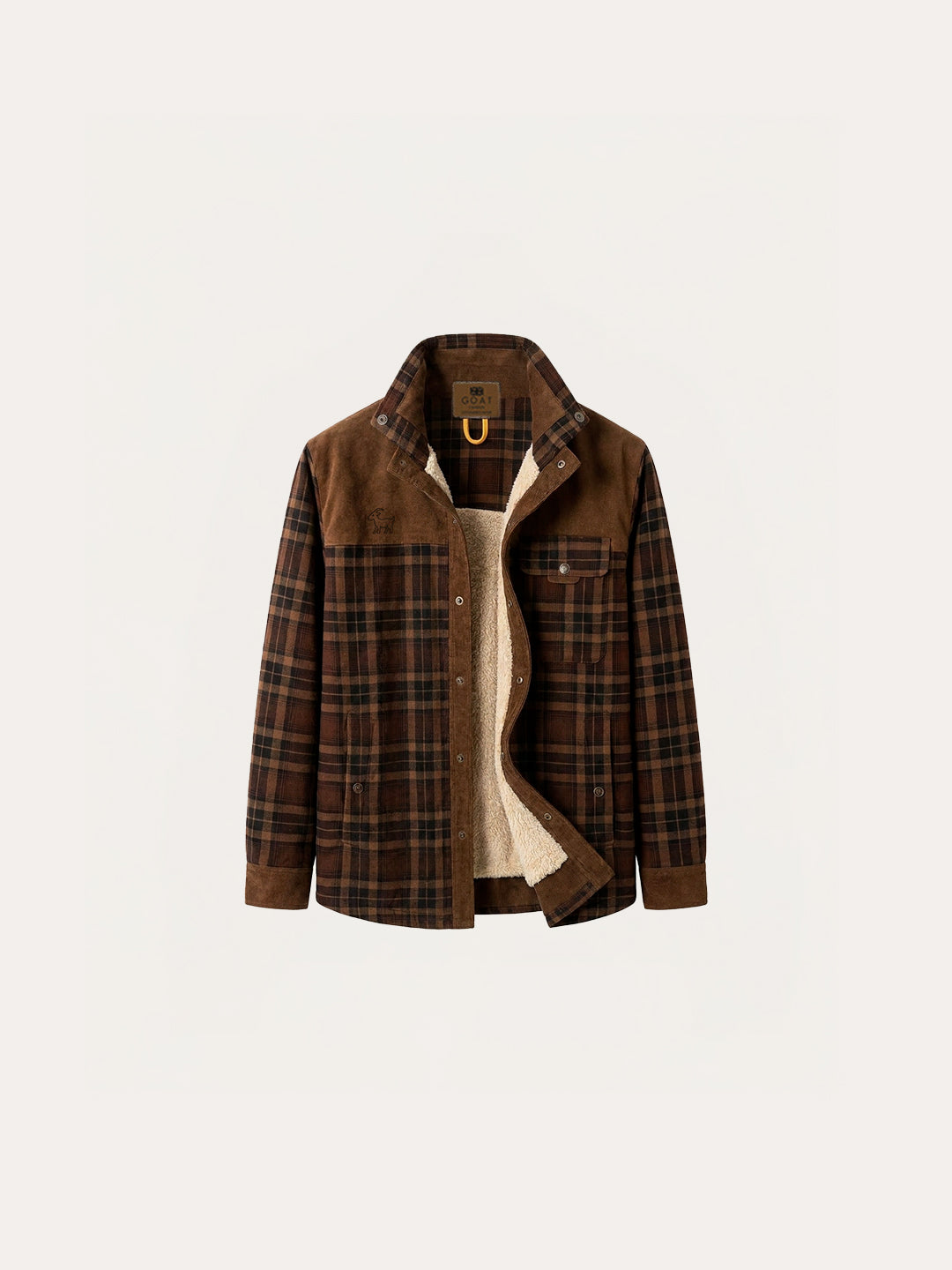 Chaqueta con corderito a cuadros