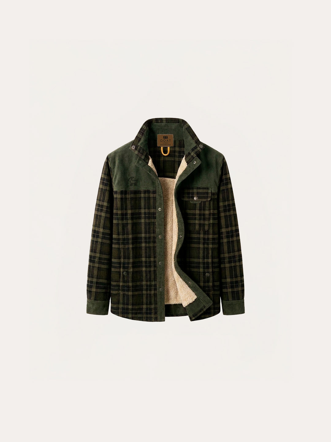 Chaqueta con corderito a cuadros