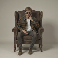 Thumbnail for Chaqueta con corderito a cuadros