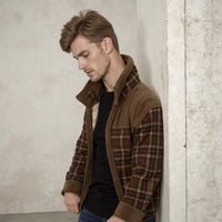 Thumbnail for Chaqueta con corderito a cuadros