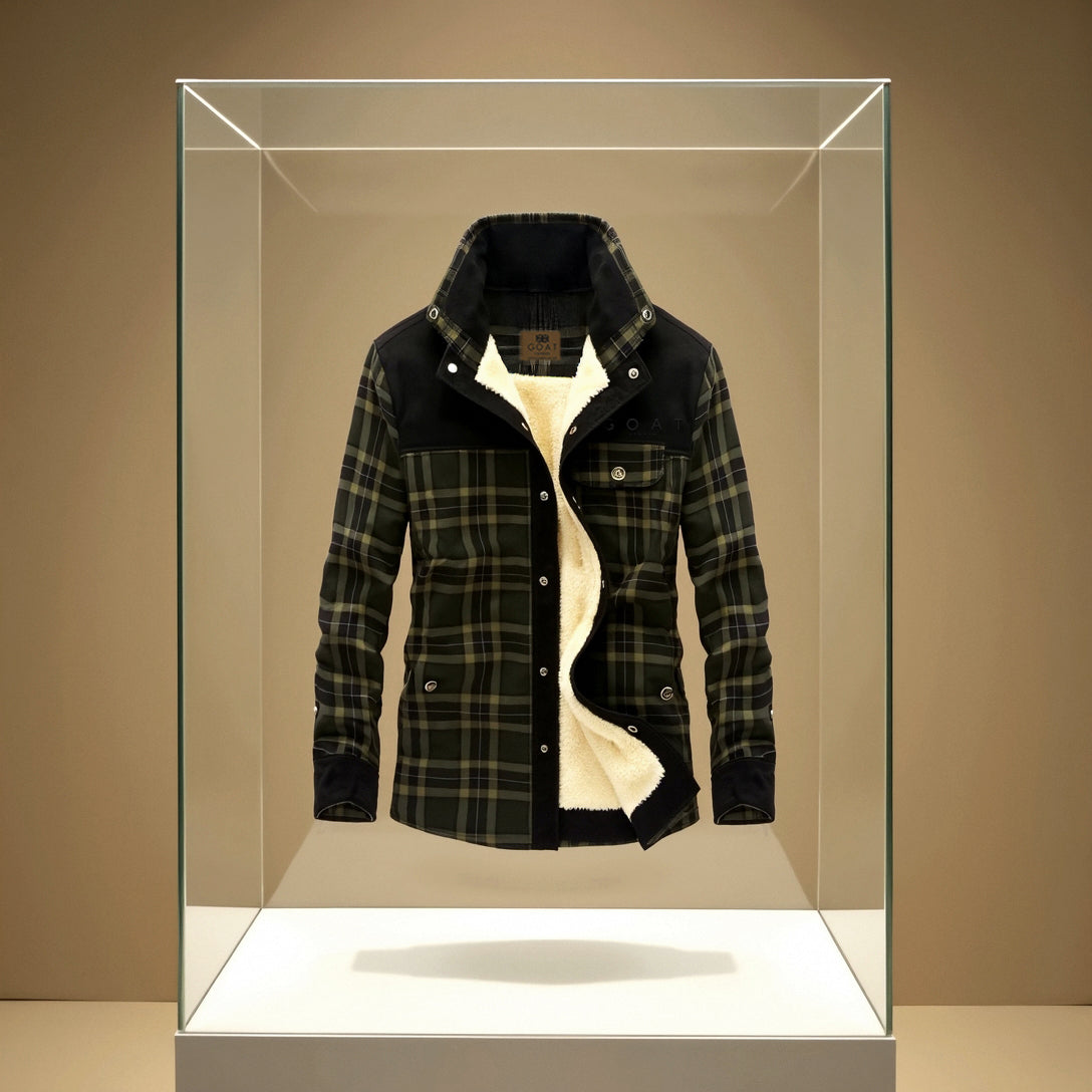 Chaqueta con corderito a cuadros