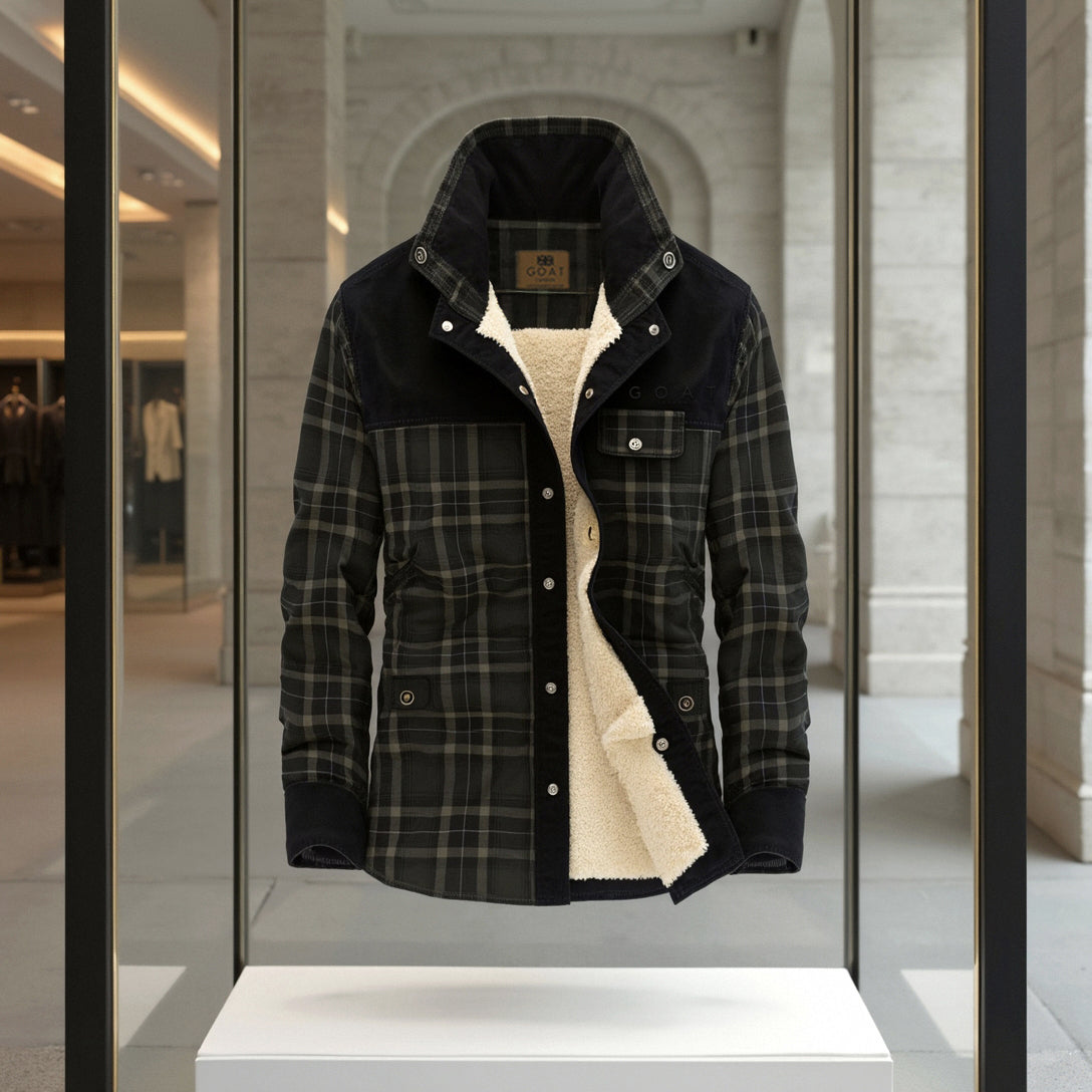 Chaqueta con corderito a cuadros