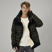 Thumbnail for Chaqueta con corderito a cuadros