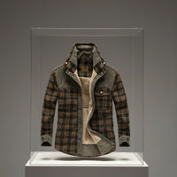 Thumbnail for Chaqueta con corderito a cuadros