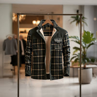 Thumbnail for Chaqueta con corderito a cuadros