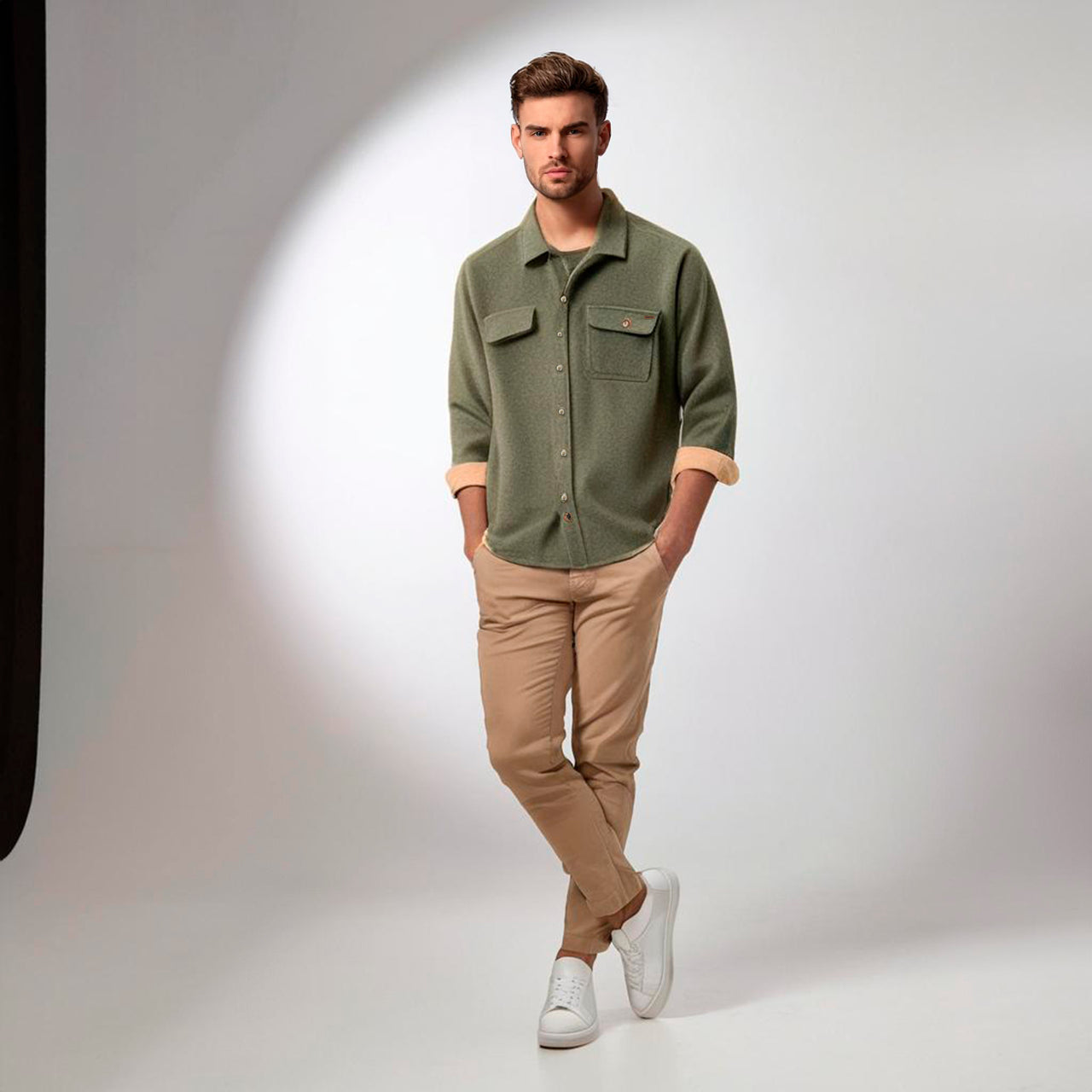 Camisa con cuello de Pana