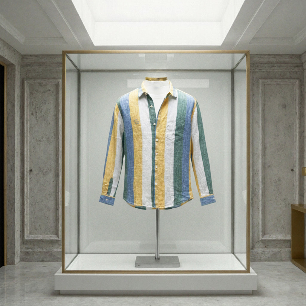 Camisa London Eye mang larga (100% lino)