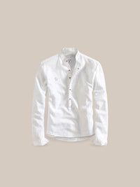 Thumbnail for Camisa de lino Manga Larga cuello mao blanca - GOAT LONDON