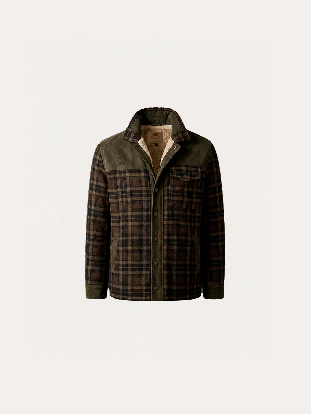 Chaqueta con corderito a cuadros