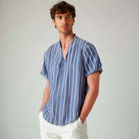 Thumbnail for Camisa de lino a Rayas