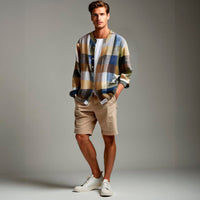 Thumbnail for Camisa 100% Lino a Cuadros