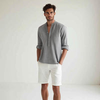 Thumbnail for Camisa de lino Manga 3/4