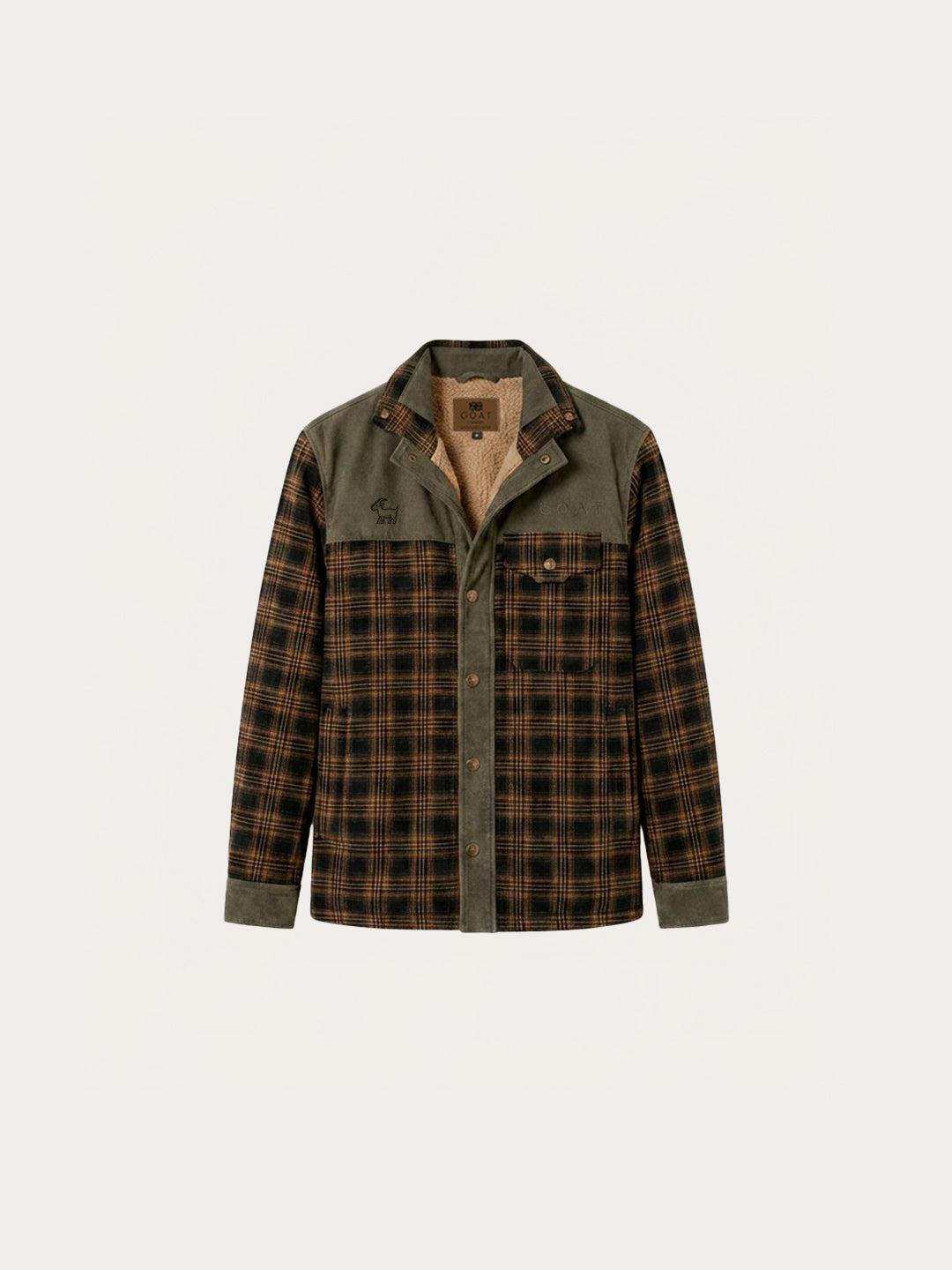Chaqueta con corderito a cuadros