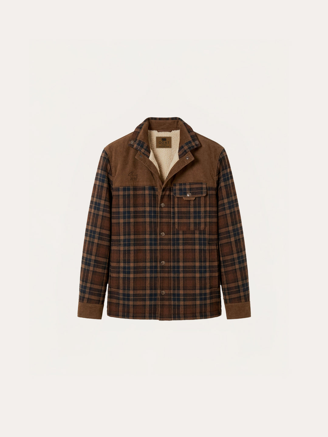 Chaqueta con corderito a cuadros