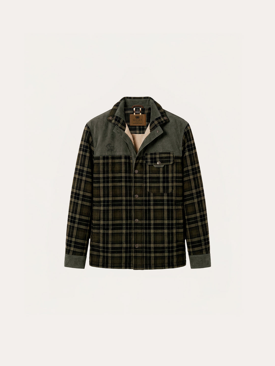 Chaqueta con corderito a cuadros