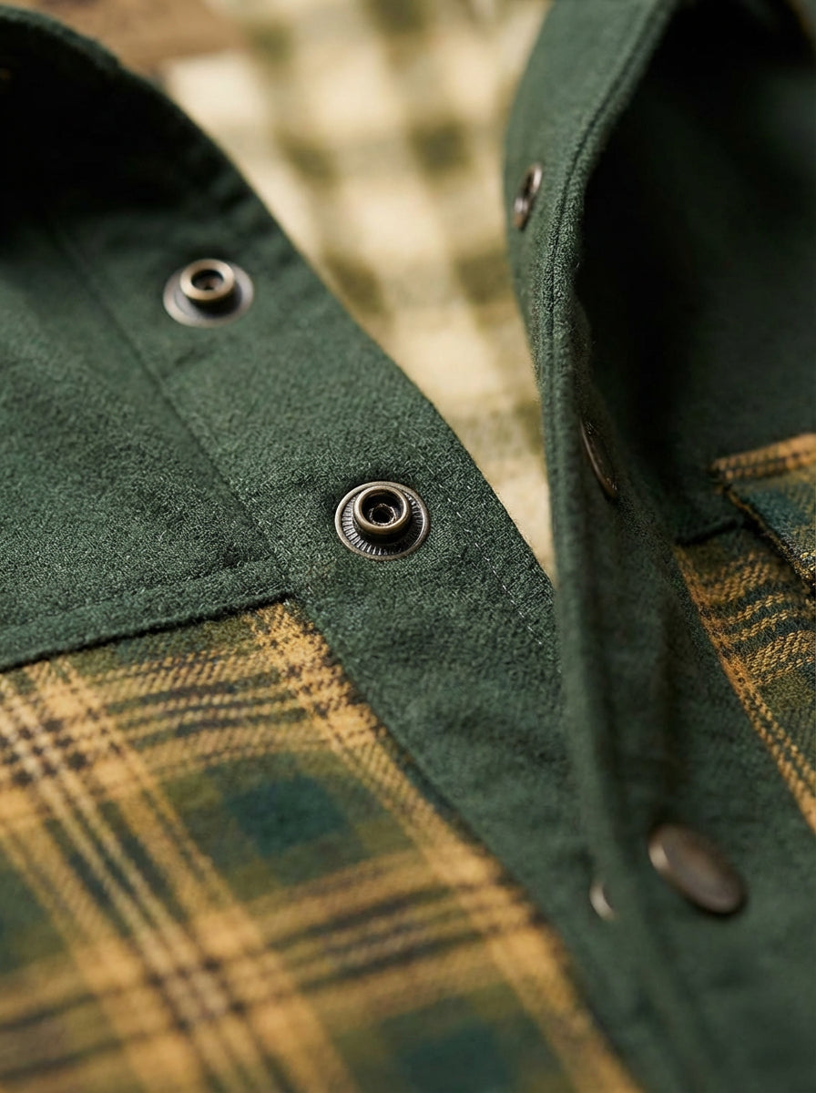 Chaqueta con corderito a cuadros