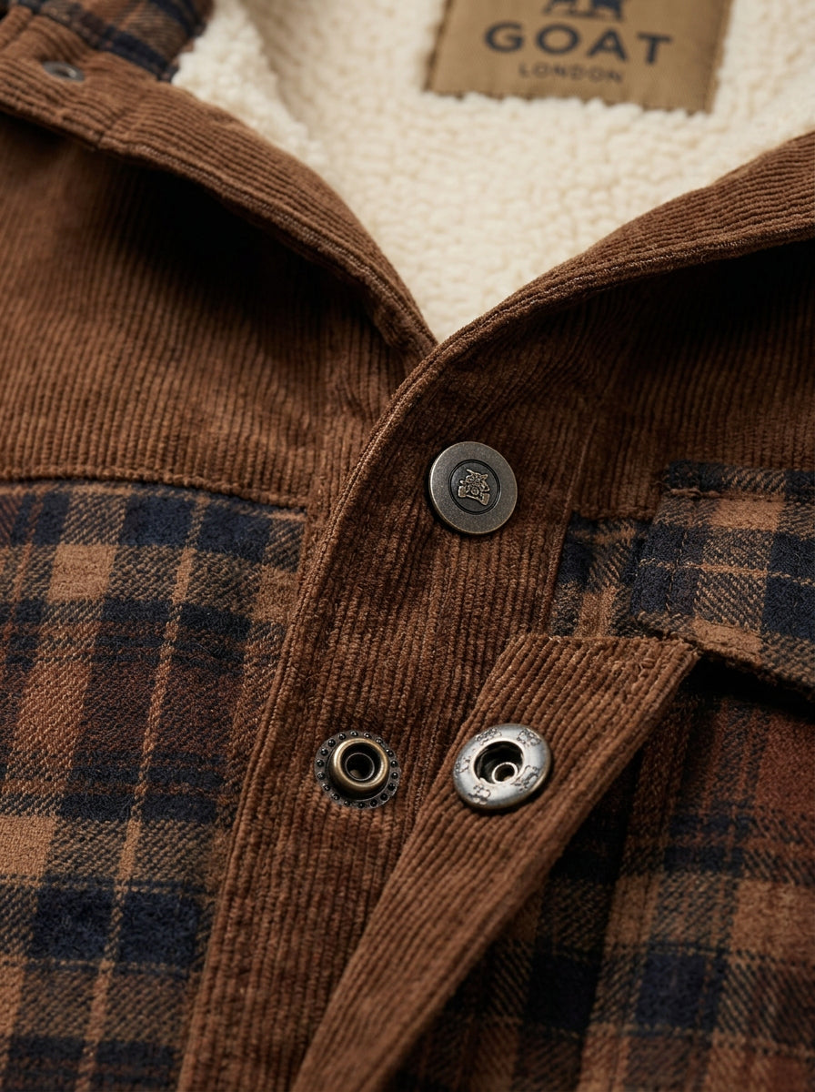 Chaqueta con corderito a cuadros