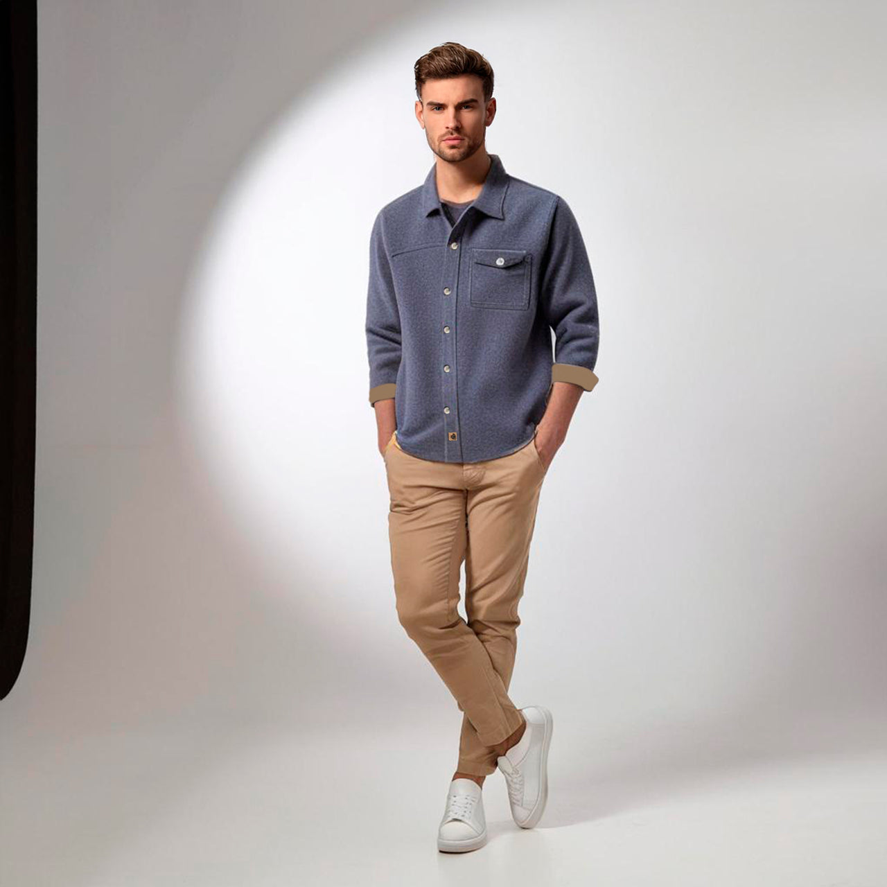 Camisa con cuello de Pana