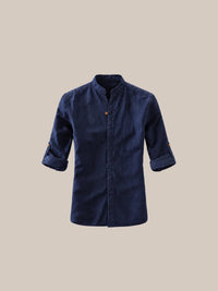 Thumbnail for Camisa Bromley de lino azul - GOAT LONDON