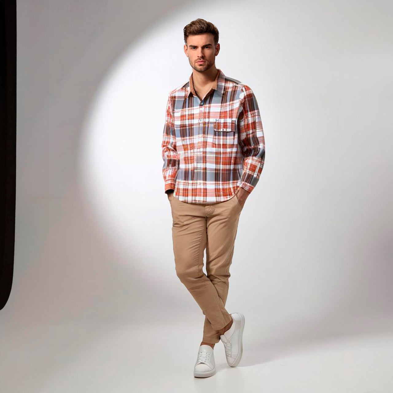 Camisa con cuello de Pana