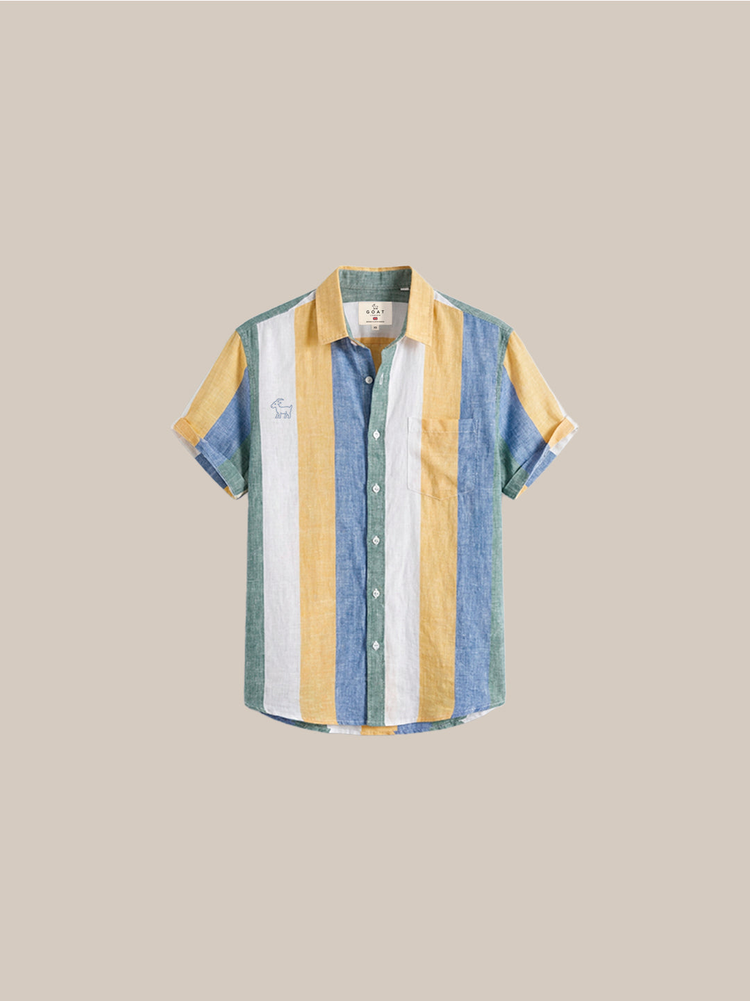Camisa London Eye (100% lino) - Amarilla