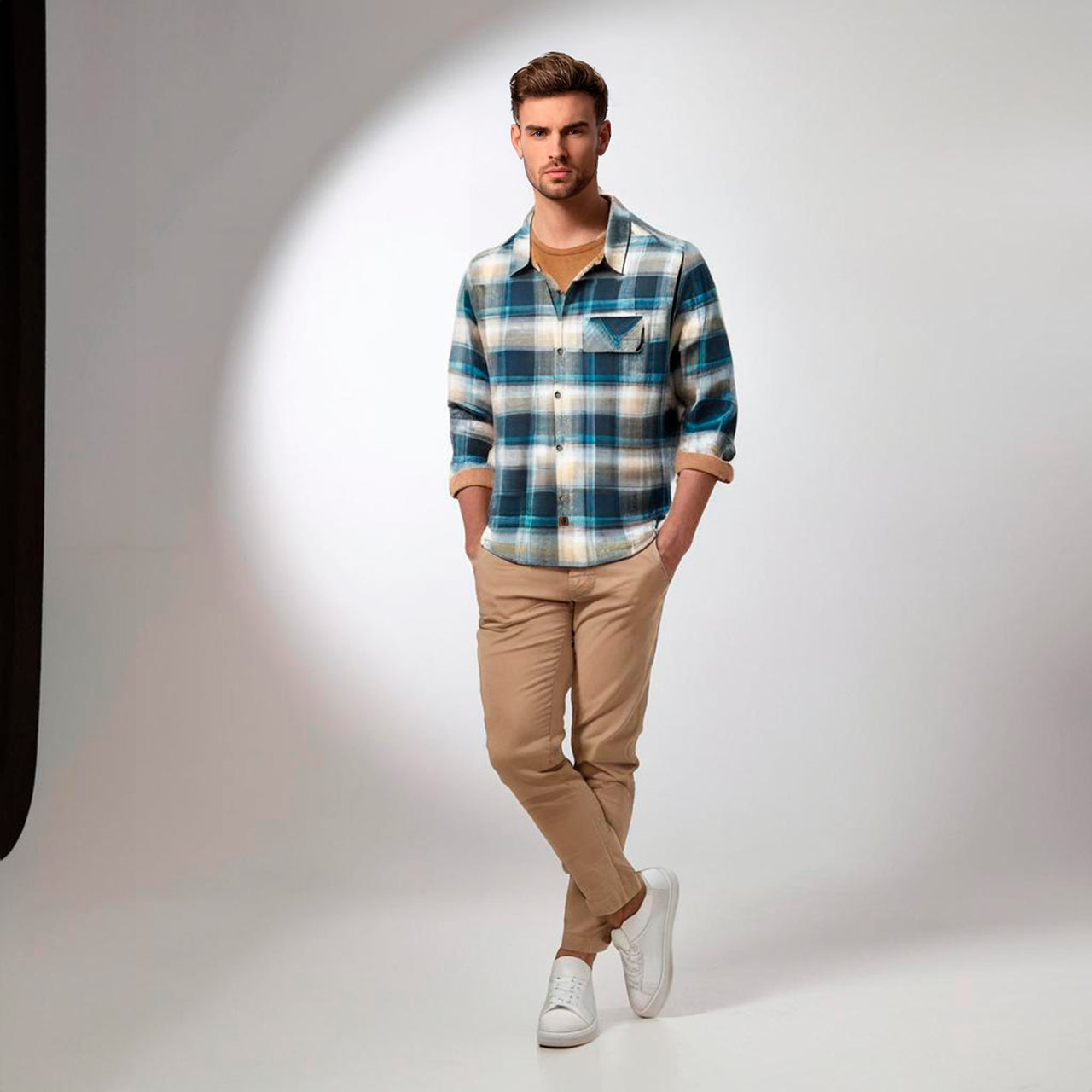 Camisa con cuello de Pana