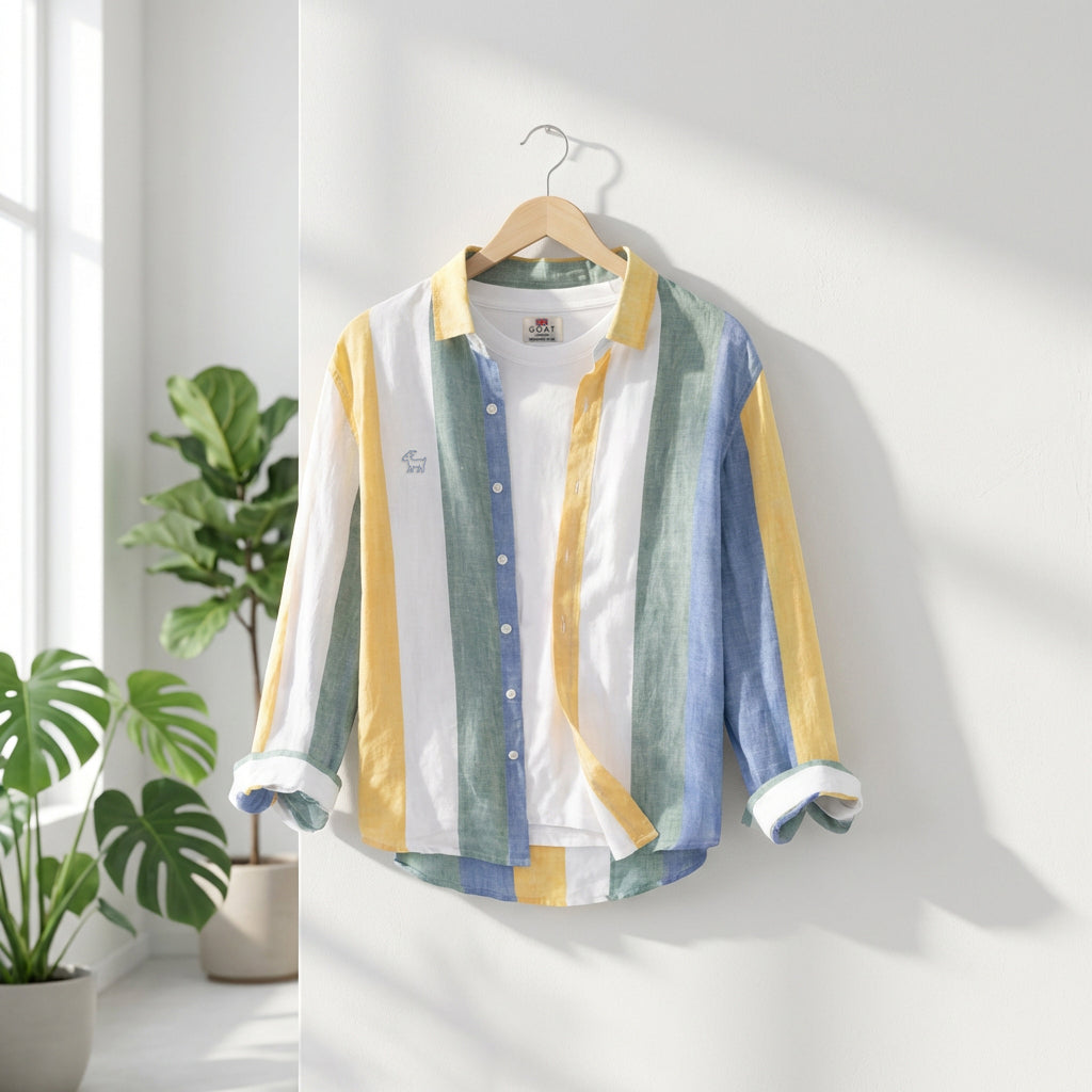 Camisa London Eye mang larga (100% lino)