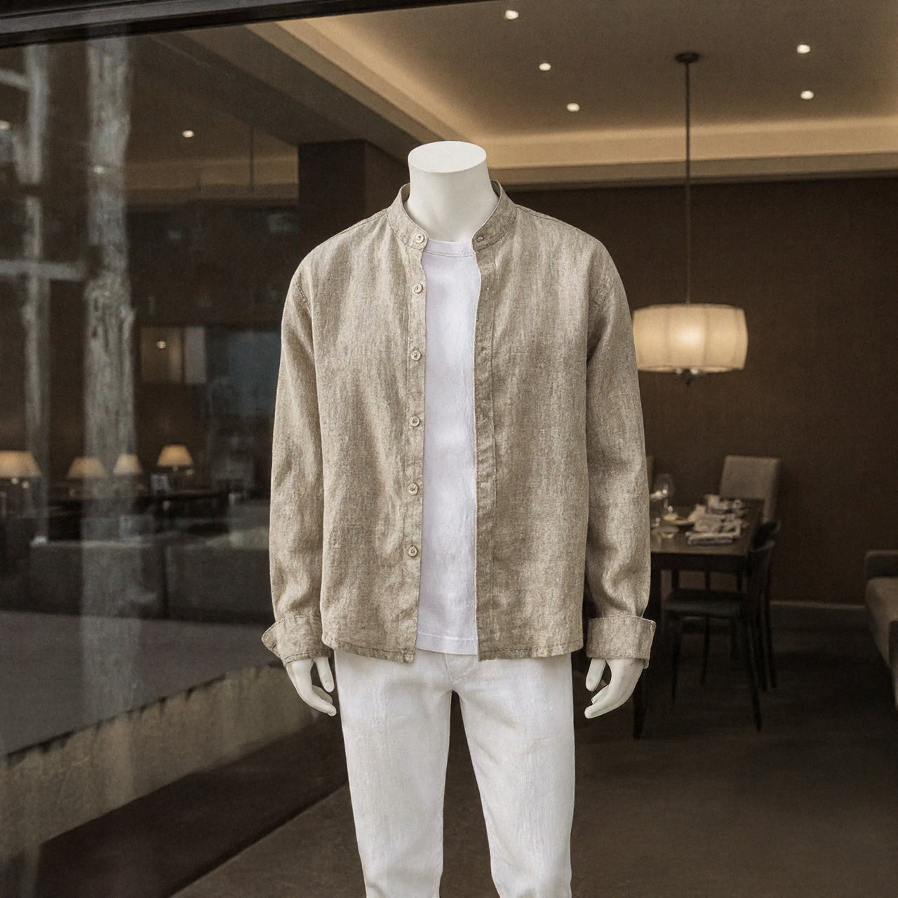 Camisa de 100% lino high quality